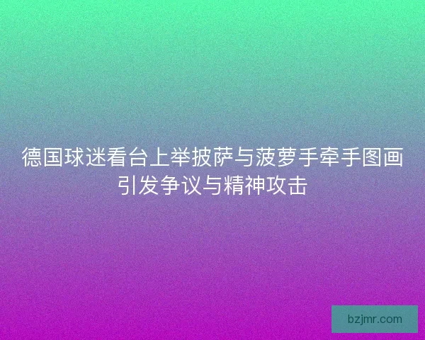德国球迷看台上举披萨与菠萝手牵手图画引发争议与精神攻击